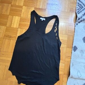 IRO linen black tank top distressed